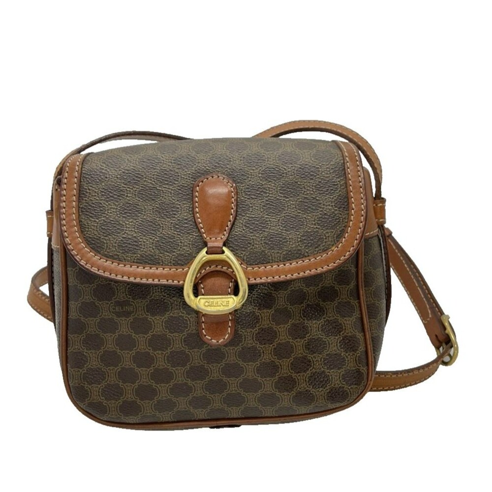 CELINE Brown PVC Shoulder Bag Crossbody – Made in Italy /63
